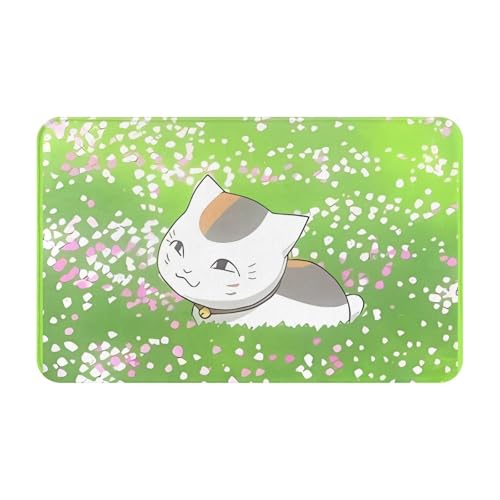 ニャンコ先生 夏目友人帳 アニメ マット 玄関マット おしゃれ かわいい キッチンマット 耐久性があり 滑り止め 吸水 人気 漫画 バスマット 四季通用 49x80cm