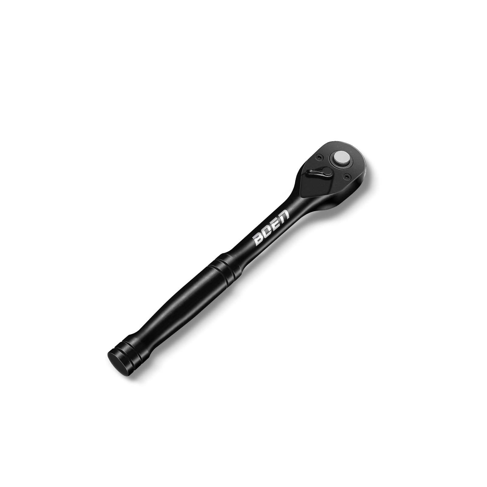boen 1/4 Inch Drive Ratchet, 72-Tooth Quick-Release Ratchet Wrench, 5-Degree Swing, Reversible, Chrome Alloy Made, Black Phosphate Coating
