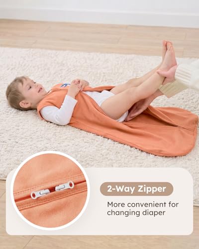 Image of Yoofoss Baby Sleep Sack 0-6 Months Wearable Blanket for Babies 100% Organic Cotton 2-Way Zipper TOG 0.5 Toddler Sleeping Sack 3 Pack, Sleep Sacks