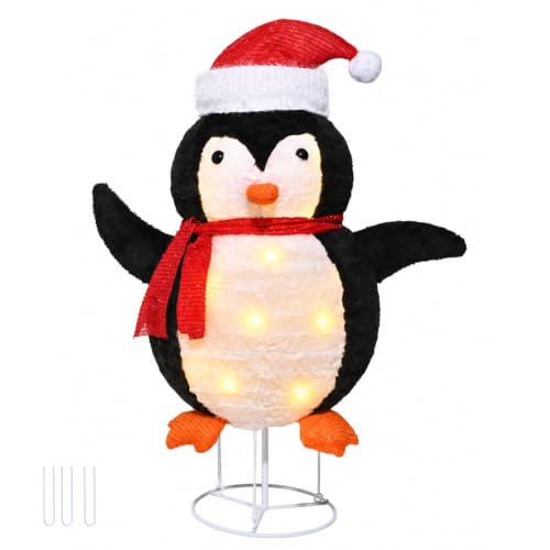 Mini LED Pinguin 77cm Weihnachtsdeko,Beleuchtete Weihnachtsdekorationen Zusammenfaltbar mit 40 LED-Lichter… – Ansicht 8