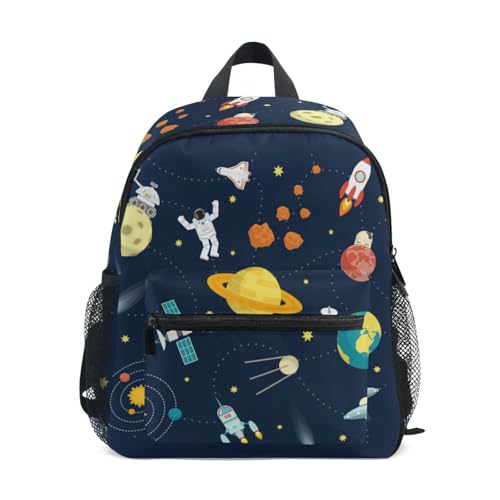 OREZI Cute Kids Back Pack Space Universe Planet Adventure Todder Backpack Lightweight Preschool Kindergarten Book Bag Practical and Durable Daycare Bag for Travel,Toys