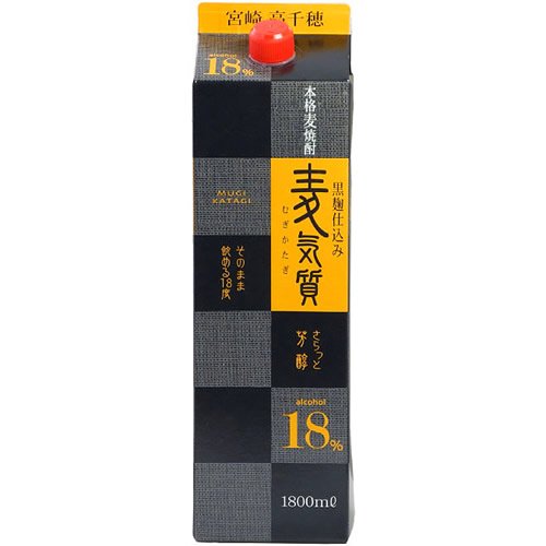 Amazon.co.jp: 高千穂酒造 麦気質 18度 パック [ 焼酎 宮崎県