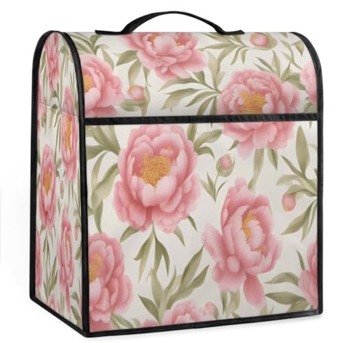 Coffee Maker Cover Watercolor Floral Flower Kitchen Appliance Covers Small Appliance Covers Blender Cover Juicer Cover Dust Covers for Kitchen Appliances with Top Handle and Pockets,Washable,B180