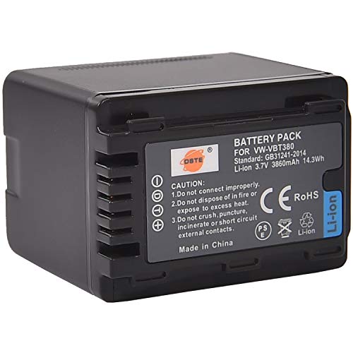 Batería VW-VBT380 para Panasonic HC-V770 de DSTE repuesto recargable de alta capacidad