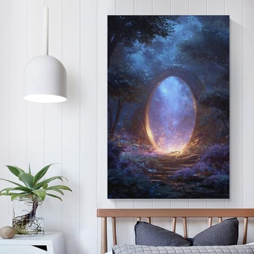 Forêt enchantée toile imprimée cadeau anniversaire enfant salon