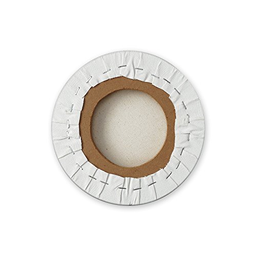 Image of Round Stretched Canvas Board 100% Cotton, Primed - MDF Backed Circle Panel for Acrylic, Oil & Watercolor Painting (8 inch Pack of 2)