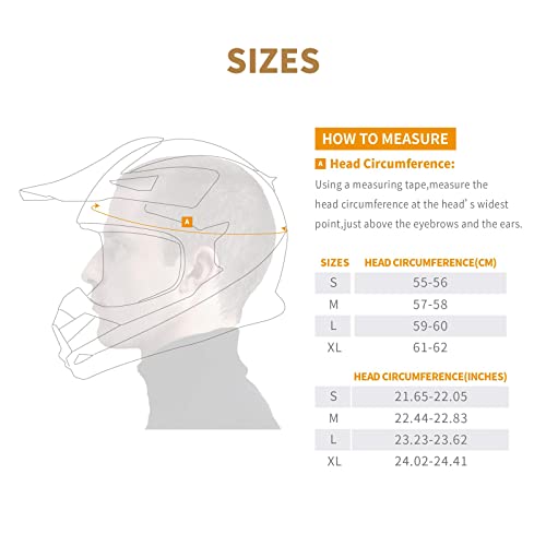 Triangle Motorcycle Modular Full Face Helmet Off-Road Sport Atv Motocross Dirt Bike Dual Visor [Dot Approved ] (Small, Glossy White) #TOP5