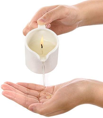 MELONY Soy Massage Oil Candle | Coconut | Low Temp | 2.82 OZ / 80G | Perfect Intensive Skin Treatment Candle | Nourishing with Almond Oil, Shea Butter & Cocoa Butter | Massage & Moisturise - Image 2