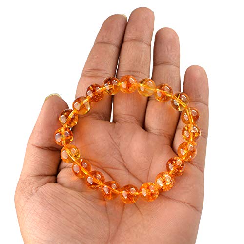 Image of Reiki Crystal Products Certified Natural Crystal Stone Round 10 mm Beads Bracelet for Men & Women | Reiki Charged Gemstone Jewellery Bracelet | Multiple Stone Variants Available