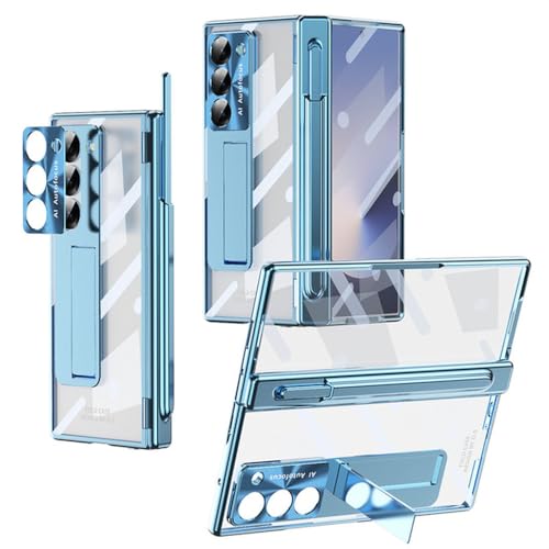 Coque Galaxy Z Fold 5 antichoc transparente pour le quotidien avec support et stylo