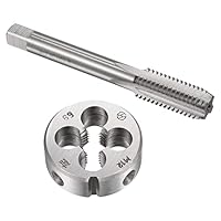 sourcing map Gewindebohrer und Schneideisen Set M12x1.75, Linksgewinde Gewindeschneider set, Gewindeschneidwerkzeug