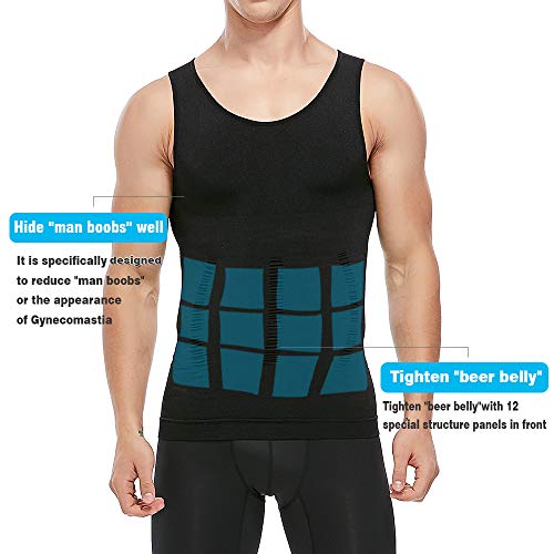 Image of FF Men's Slimming Body Shaper Vest, Belly Underwear Shapewear Workout Tank Top