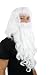 Peluca con Barba Estilo Papá Noel, hechicero, Dumbledore, Wig