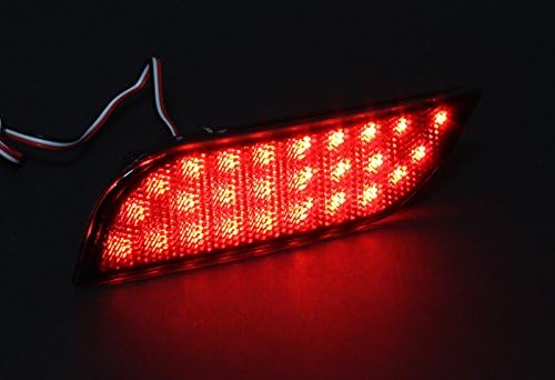 EPARTS Smoke Lens Red White LED Rear Bumper Stop Brake Tail Light Reflector Lamps Fit For 2008-2015 Subaru Impreza / 2013-2014 Subaru WRX STI / 2013-2015 XV Crosstrek / 2013-2015 XV