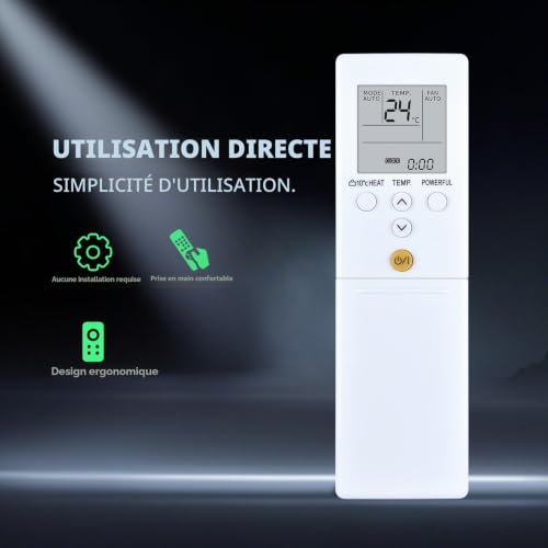 GOUYESHO AR-REB1E Télécommande de Rechange AR-REG1U AR-RED1U AR-REF1U AR-REM1U AR-REY1U AR-REA1E AR-REA2E AR-REB1E AR-REF1E AR-REF2E AR-REF3E AR-REF4E AR-REJ1E Compatible – vue 4