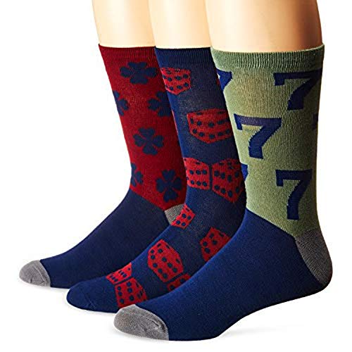 Gentlemen's Hardware Cotton Blend Men's Lucky Socks Shoe Size 7.5-11.5, Set of 3 Pairs3