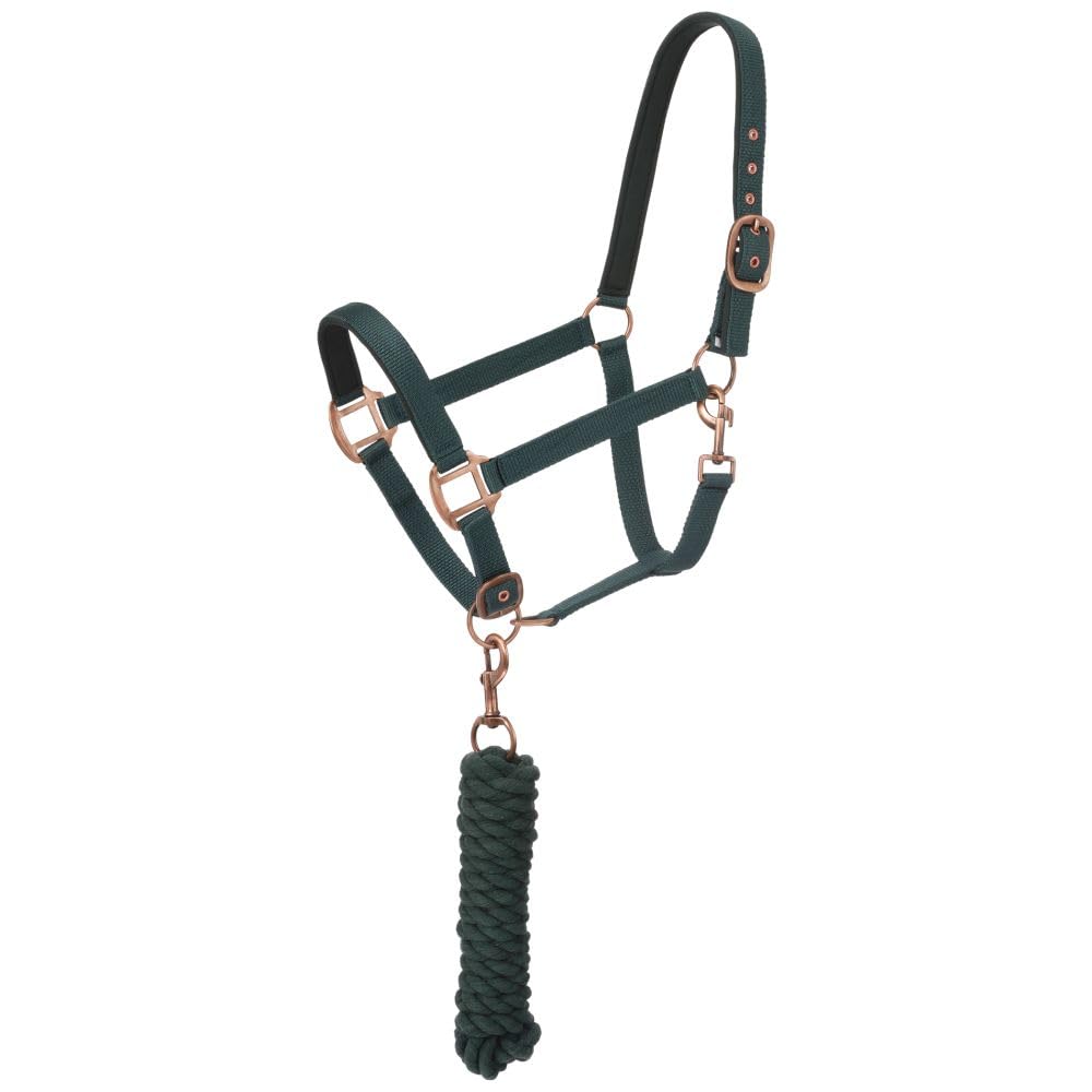 Tough 1 Tough-1 Neoprene Padded Halter with Antique Hardware Lead Set