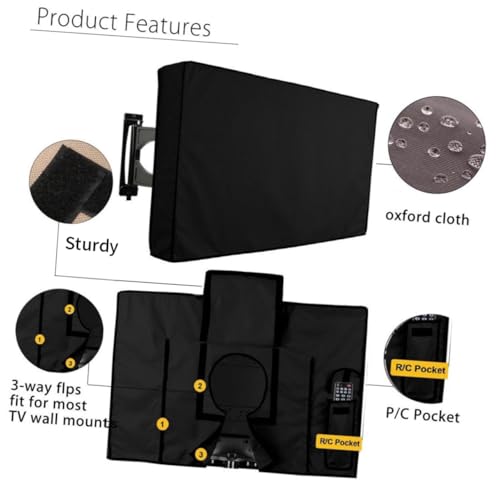 Housse TV étanche 46-48 pouces extérieur protection intempéries