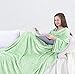 Produktbild DecoKing Kuscheldecke mit Ärmeln 170x200 cm Pfefferminze Microfaser TV Decke weich Tagesdecke Lazy