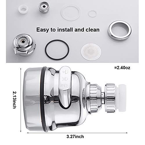 Kitchen Sink Aerator, 360-Degree Swivel Faucet Aerator, Water Saving Faucet With Gasket Faucet Replacement Part For Kitchen,Bathroom - 3 Spray Modes Adjustment #TOP4