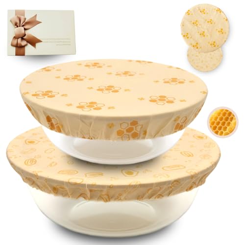 Beeswax Bowl Covers 2-Pack for Food Storage
