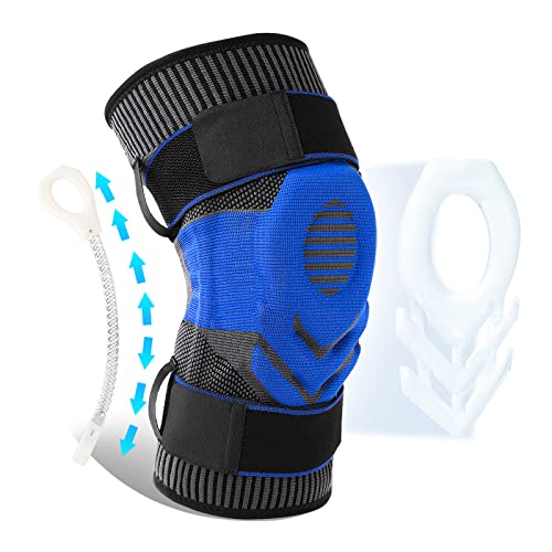 Kniebandage Sport für Männer Damen,Verstellbare Sport Kniestütze,Kompression Kniebandage Männer mit Patella GelPad&Seitenstabilisatoren für Laufen/Meniskusriss/ACL Gelenkschmerzlinderung(1*Pack) Cover