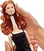 Barbie Basics Model 04 Collector Doll with Red Curly Hair, Black Mini Dress & platform shoes, Universal-fit Fashions, Posable Petite Body & Swappable Doll Head