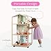 Delta Children Moveable Mansion Dollhouse - 360-Degree Play Dollhouse with Wheeled Base - Includes 16 Accessories - Fits 12-inch Dolls - Pretend Play Dream Gift for Ages 3+