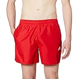 chlorresistentem Stoff adidas GQ1086 SOLID CLX SH SL Swimsuit Mens Team Colleg red/White XL