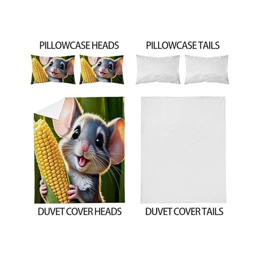 Housse de couette imprimé 3D Animaux Land Super King en microfibre - 4