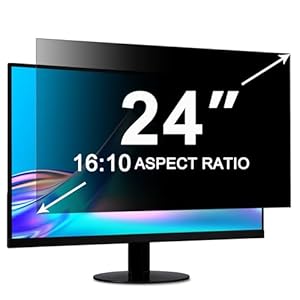 ZOEGAA Blickschutzfolie 24 zoll 16:10 für Monitor, Anti-Blaulicht 24" Sichtschutzfolie Bildschirm, Blendschutz Sichtschutz Monitor, Abnehmbar Computer Privacy Screen für HP Lenovo Dell Samsung Asus