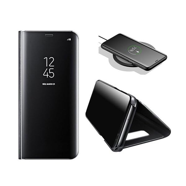 Gift4Me Funda Tipo Libro Inteligente Compatible con Movil Huawei P30 Lite New Edition Negro