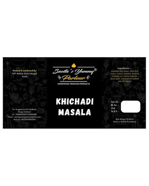 Image of Savita's Yummy Parlour Khichadi Masala - Authentic Indian Spice Blend | Homemade Premium Mix for Flavorful Khichadi & Comfort Meals