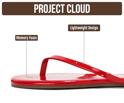 Image of Project Cloud Flip Flops for Women Footwear- Lightweight and Memory Foam Insole Sandals for Women 2026 - Durable Non-Slip Beach Essentials Flats for Women Sandals (Foundations)