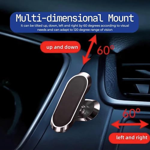 Image of Regor Magnetic Car Holder for Dashboard| Car Mount Stand with Strong Magnetic | 360 Adjustable Magnetic Cell Phone Holder | Compatible with All Smartphones iPhone Android