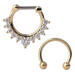 2PCS - Gold(Septum + horseshoe)