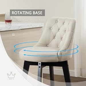 Swivelbarstoolssetof4counterheightbarstoolswithbuttonbackfarmhousebarstoolsforkitchenislandcafepubbarcounterbeige Urban Country Home Decor Swivel bar stools set of 4 counter height bar stools with button back farmhouse bar stools for kitchen island cafe pub bar counter beige urban country home decor