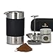 Produktbild Handpresso - Travel Press mit Tasche | 0,35 Liter (2-3 Tassen) | French Press Edelstahl | Kaffeepresse doppelwandig isoliert | Thermo French Press klein für Camping oder Reisen