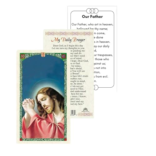Holy Lines Catholic Laminated Prayer Card with...