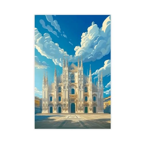 Toile cathédrale de Milan pour décoration chambre chic