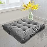 HM&DX Thicken Floor Pillows Seating for Adults,Large Solid Square Seat Cushion Pad for Office Dining...