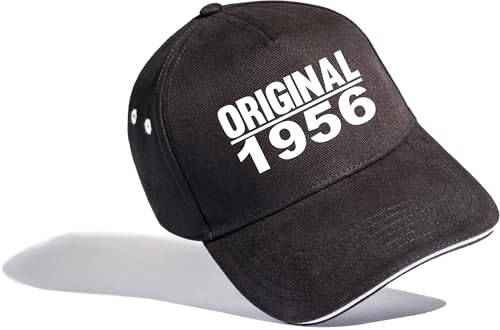 Baddery Cadeau d'anniversaire pour grand-père : casquette 70e anniversaire - casquette opi chapeau baseball homme, Produit original 1956, taille unique