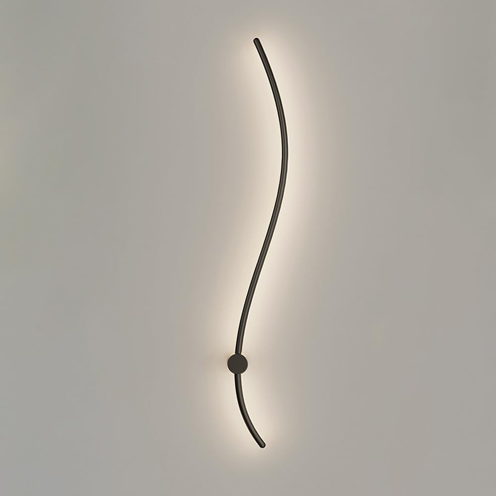 PCXEHUYP Postmodern Brass Wall Sconce Light Black Gold Copper Acrylic Bedroom Bedside Aisle Staircase Indoor Lighting Fixture