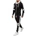Men's 2 Piece Tracksuit Set, Zipper Hoodie Coat Jacket + Elastic Pants Sweatpants for Jogger Sports Gym Fitness Running