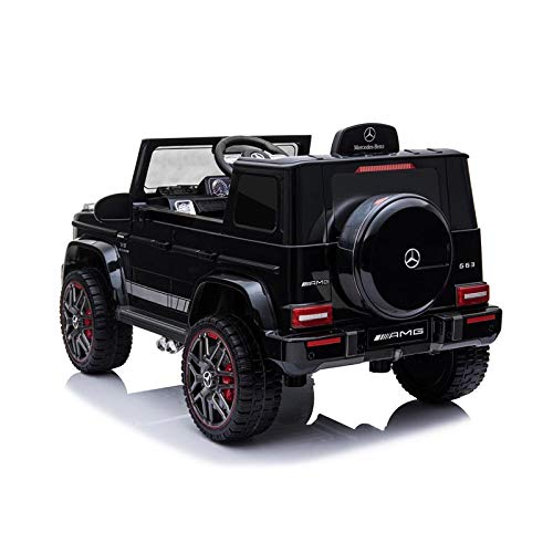 ES-TOYS Kinderfahrzeug - Elektro Auto Mercedes G63 AMG - Lizenziert - 12V7AH Akku,2 Motoren- 2,4Ghz Fernsteuerung, MP3… – Bild 5