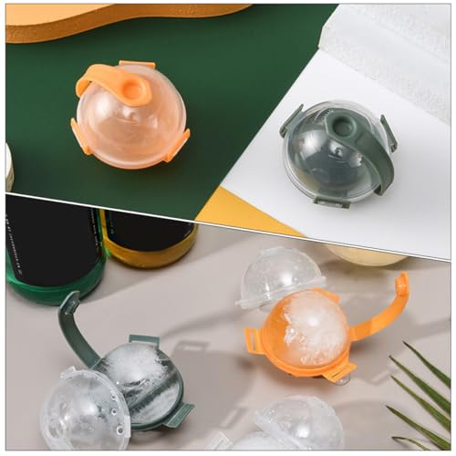 Molde de hielo esférico reutilizable naranja 10 piezas miniatura 7