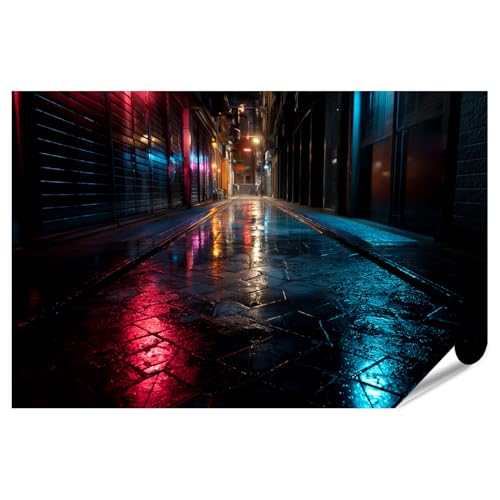 Poster mural mystique néon grand format pour sublimer un salon vide