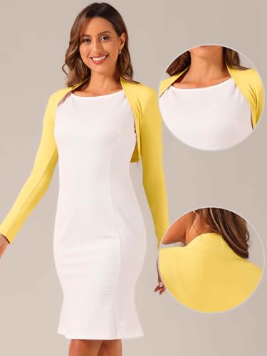 Image of Allegra K Elegant Shrugs for Women Long Sleeve Open Front Bolero Shrug