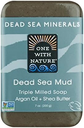 One With Nature Dead Sea Mud Dead Sea Minerals Soap, 7 Ounce Bar