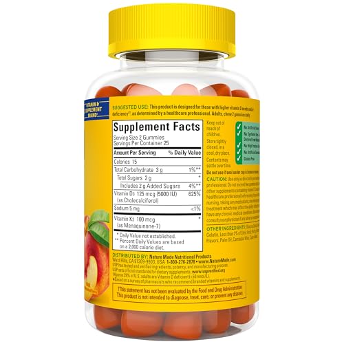 Nature Made Vitamin D3 K2 Gummies, 50 Gummy Vitamins - image 9